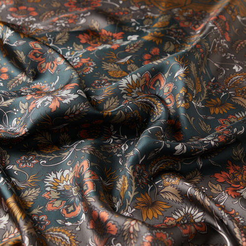 Brown Uskudar Twill Silk Scarf