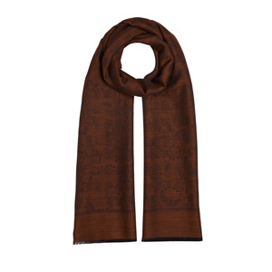 ipekevi - Brown Wicker Basket Print Scarf (1)