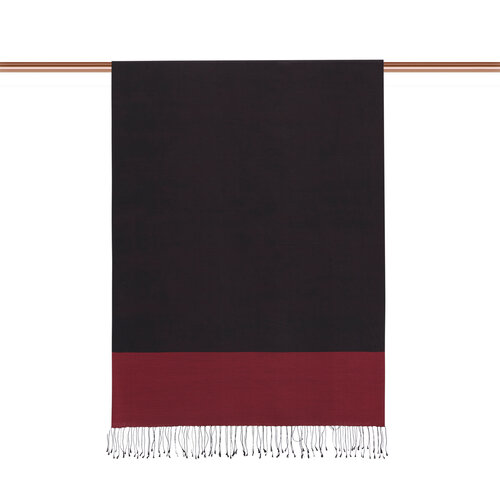 Burgundy Black Reversible Silk Scarf