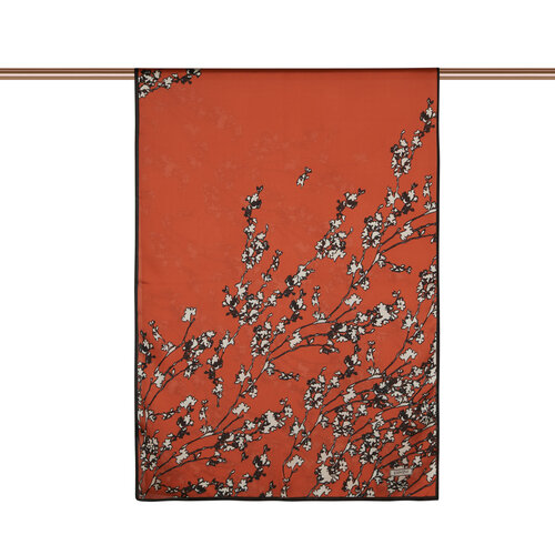 Burgundy Cercis Flower Cotton Rayon Scarf