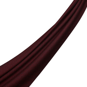 Burgundy Chengel Wool Scarf - Thumbnail