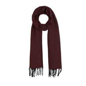 Burgundy Chengel Wool Scarf - Thumbnail