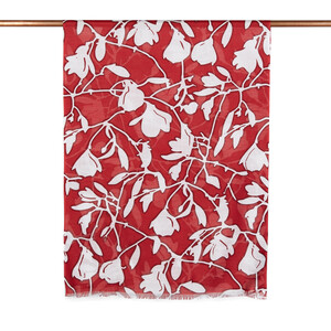 ipekevi - Burgundy Contour Print Scarf (1)