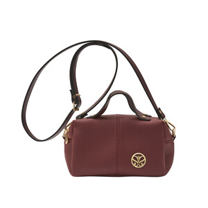 Burgundy Crossbody Plain Bag - Thumbnail