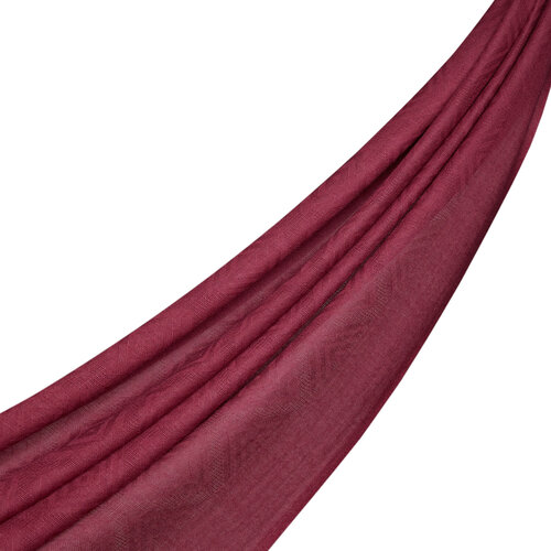 Burgundy Diamond Wool Silk Scarf