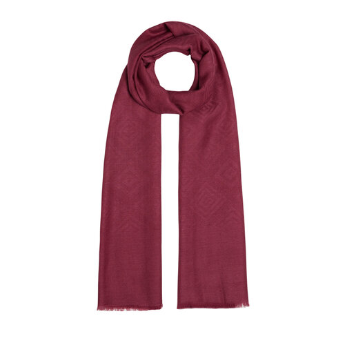 Burgundy Diamond Wool Silk Scarf