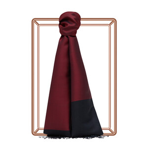 ipekevi - Burgundy Emerald Reversible Silk Scarf (1)