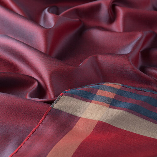 Burgundy Frame Silk Scarf