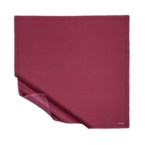 Burgundy Frame Silk Twill Scarf - Thumbnail