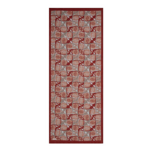 Burgundy Grey Mono Loop Tencel Scarf - Thumbnail