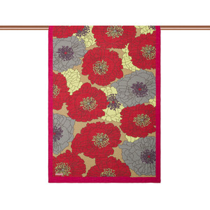 Burgundy Hydrangea Print Tencel Scarf - Thumbnail