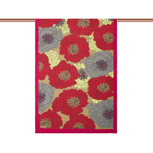 Burgundy Hydrangea Print Tencel Scarf
