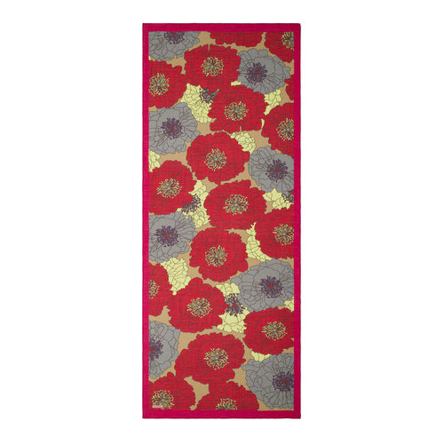 Burgundy Hydrangea Print Tencel Scarf