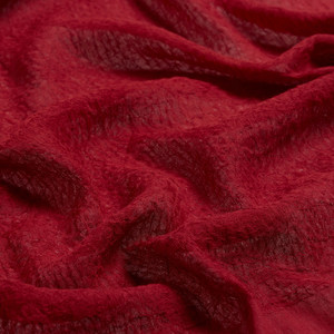 Burgundy Maze Print Cotton Scarf - Thumbnail