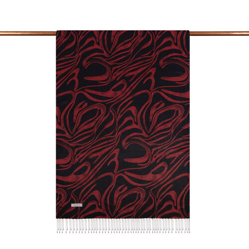 Burgundy Ocean Breeze Pattern Silk Scarf