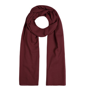 Burgundy Plain Cotton Scarf - Thumbnail