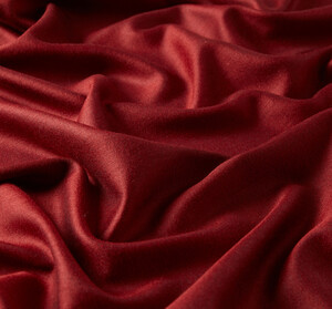 Burgundy Plain Wool Silk Scarf - Thumbnail