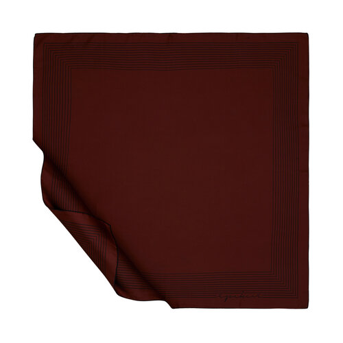 Burgundy Prive Twill Silk Scarf
