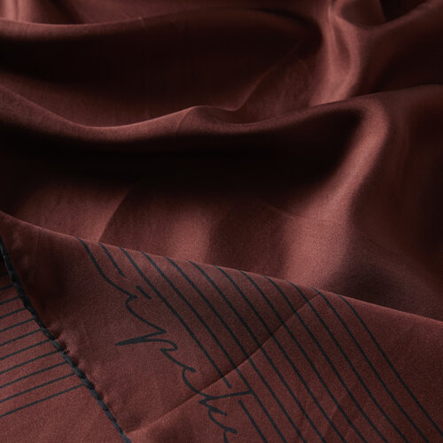 Burgundy Prive Twill Silk Scarf
