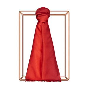 Burgundy Red Gradient Silk Scarf - Thumbnail