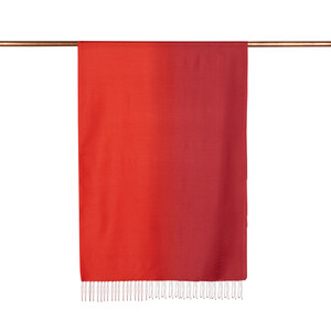 Burgundy Red Gradient Silk Scarf - Thumbnail