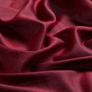 Burgundy Reversible Cotton Silk Scarf - Thumbnail