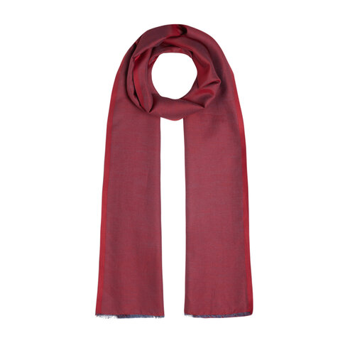 Burgundy Reversible Cotton Silk Scarf