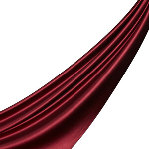 Burgundy Reversible Silk Neck Scarf - Thumbnail