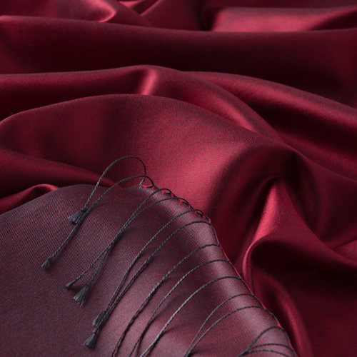 Burgundy Reversible Silk Scarf