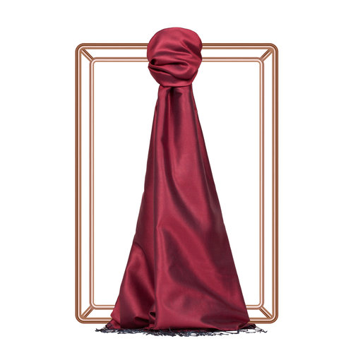 Burgundy Reversible Silk Scarf