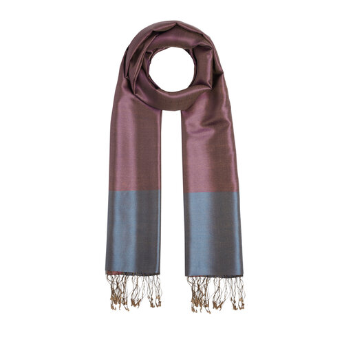 Burgundy Reversible Silk Scarf