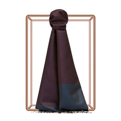 Burgundy Reversible Silk Scarf