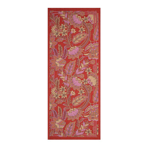Burgundy Royal Ivy Pattern Tencel Scarf - Thumbnail