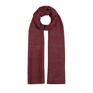 ipekevi - Burgundy Shantung Wool Silk Scarf (1)