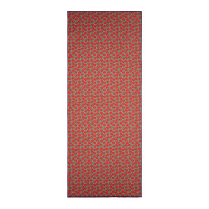 Burgundy Spring Flowers Cotton Scarf - Thumbnail