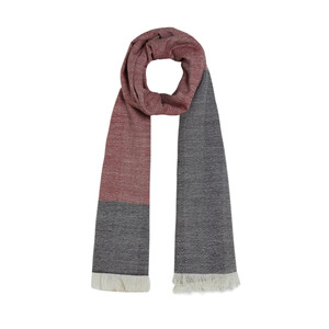 Burgundy Wool Scarf - Thumbnail