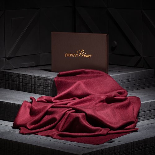 Burgundy Wool Silk Scarf