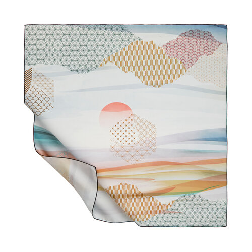Ice White Afternoon Twill Silk Scarf