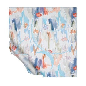 ايشارب حرير تويل تصميم هلال لون أزرق فاتح - Thumbnail