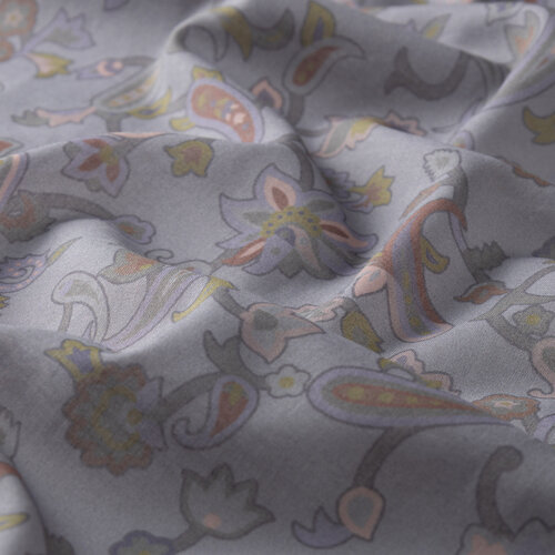 Buz Mavisi Şark Bahçesi Pamuk Eşarp 