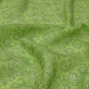 Fıstık Yeşili Mezopotamya Model 02 Desenli Tencel Sal - Thumbnail