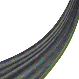 Çam Kokusu Monogram Desenli Tensel Şal - Thumbnail