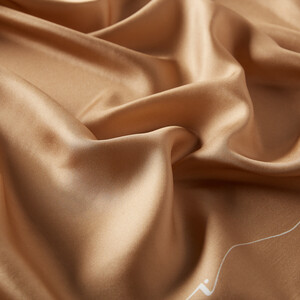 ipekevi - Camel Signature Silk Twill Scarf (1)