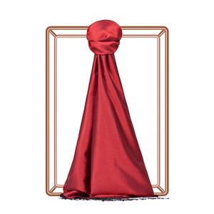Candy Apple Red Reversible Silk Scarf - Thumbnail