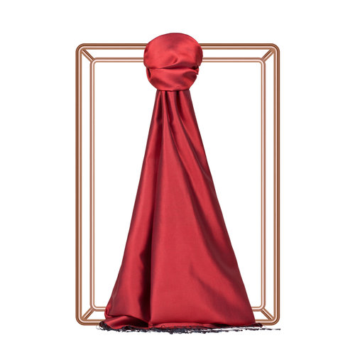 Candy Apple Red Reversible Silk Scarf