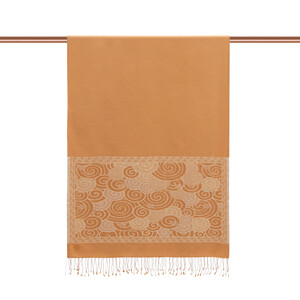 ipekevi - Caramel Lurex Spiral Silk Scarf (1)