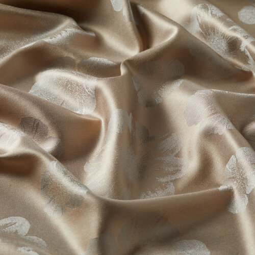 Caramel Violet Jacquard Silk Scarf