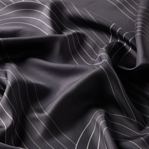 Charcoal Aqueduct Print Silk Twill Scarf