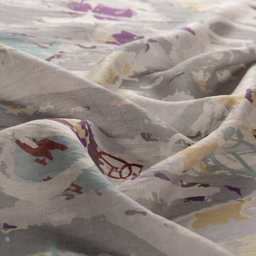 Charcoal Arenya Print Tencel Scarf