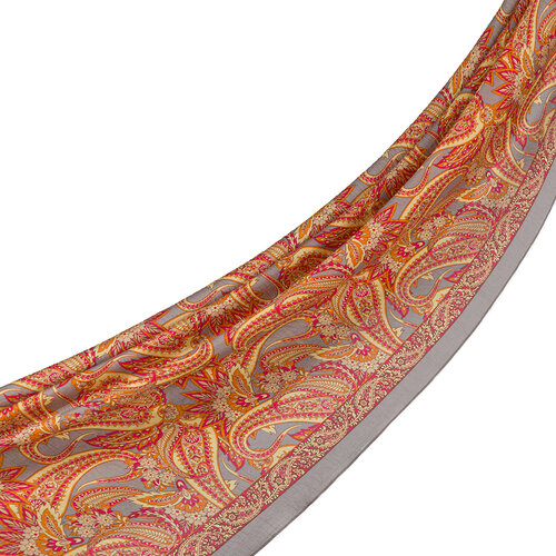 Charcoal Armoni Print Tencel Scarf